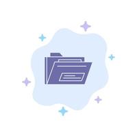 carpeta archivo zip rar icono azul sobre fondo de nube abstracta vector