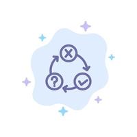 Daily Flow Issues Organization Realization Blue Icon on Abstract Cloud Background vector