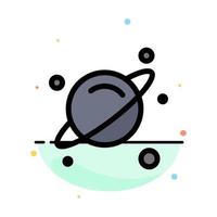 Planet Science Space Abstract Flat Color Icon Template vector