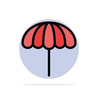 Beach Umbrella Weather Wet Abstract Circle Background Flat color Icon vector