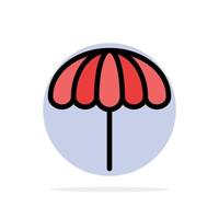 Beach Umbrella Weather Wet Abstract Circle Background Flat color Icon vector