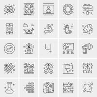 25 Universal Business Icons Vector Creative Icon Illustration to use in web and Mobile Related project