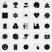 25 iconos de negocios universales vector ilustración de icono creativo para usar en proyectos relacionados con la web y dispositivos móviles