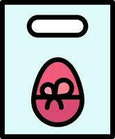 Weight Egg Gift Easter Business Logo Template Flat Color vector