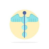 Medical Symbol Heart Health Care Abstract Circle Background Flat color Icon vector