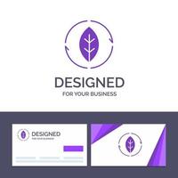 Creative Business Card and Logo template Energy Green Source Power Vector Illustration