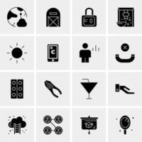 16 iconos de negocios universales vector ilustración de icono creativo para usar en proyectos relacionados con la web y dispositivos móviles