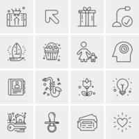 16 Universal Business Icons Vector Creative Icon Illustration to use in web and Mobile Related project