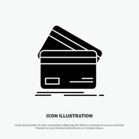 Credit card Business Cards Credit Card Finance Money Shopping solid Glyph Icon vector