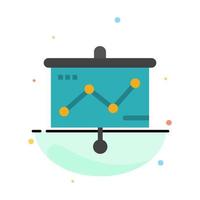 Chart Presentation Graph Projector Abstract Flat Color Icon Template vector