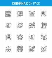 Coronavirus 2019nCoV Covid19 Prevention icon set patient chart magnifying management interfac devirus viral coronavirus 2019nov disease Vector Design Elements