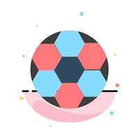 Ball Football Soccer Sport Abstract Flat Color Icon Template vector