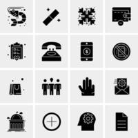 16 iconos de negocios universales vector ilustración de icono creativo para usar en proyectos relacionados con la web y dispositivos móviles