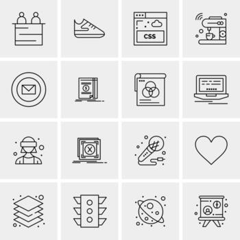 16 Universal Business Icons Vector Creative Icon Illustration to use in web and Mobile Related project