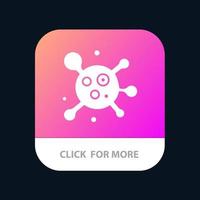 Atom Molecule Science Mobile App Button Android and IOS Glyph Version vector