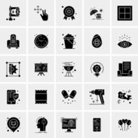 25 iconos de negocios universales vector ilustración de icono creativo para usar en proyectos relacionados con la web y dispositivos móviles