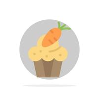 torta taza comida pascua zanahoria resumen círculo fondo plano color icono vector