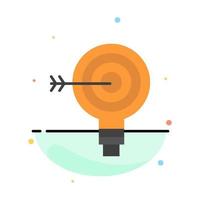 Target Darts Goal Solution Bulb Idea Abstract Flat Color Icon Template vector