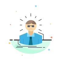Manager Employee Doctor Person Business Man Flat Color Icon Vector