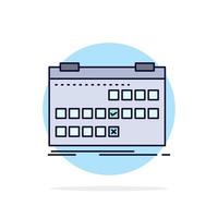 Calendar date event release schedule Flat Color Icon Vector