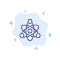 Atom Educate Education Blue Icon on Abstract Cloud Background vector