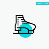 Boot Ice Skate Skates Skating turquoise highlight circle point Vector icon