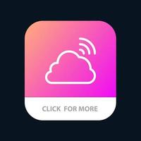 Cloud Rainbow Sky Spring Weather Mobile App Button Android and IOS Line Version vector