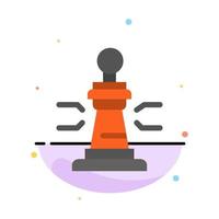 Chess Game Player King Poker Abstract Flat Color Icon Template vector