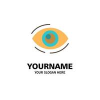 Eye Find Look Looking Search See View Business Logo Template Flat Color vector