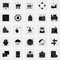 25 iconos de negocios universales vector ilustración de icono creativo para usar en proyectos relacionados con la web y dispositivos móviles