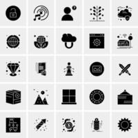 25 iconos de negocios universales vector ilustración de icono creativo para usar en proyectos relacionados con la web y dispositivos móviles