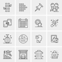 16 Universal Business Icons Vector Creative Icon Illustration to use in web and Mobile Related project