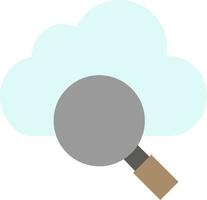 Cloud Search Research  Flat Color Icon Vector icon banner Template