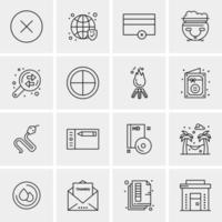 16 Universal Business Icons Vector Creative Icon Illustration to use in web and Mobile Related project