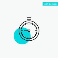 Stopwatch Clock Fast Quick Time Timer Watch turquoise highlight circle point Vector icon