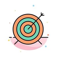 Target Dart Goal Focus Abstract Flat Color Icon Template vector