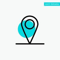 Location Map Interface turquoise highlight circle point Vector icon