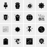 16 iconos de negocios universales vector ilustración de icono creativo para usar en proyectos relacionados con la web y dispositivos móviles