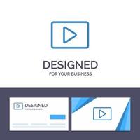 Creative Business Card and Logo template YouTube Paly Video Player Vector Illustration