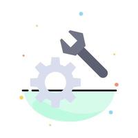 Setting Wrench Gear Abstract Flat Color Icon Template vector