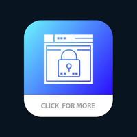 Login Secure Web Layout Password Lock Mobile App Button Android and IOS Glyph Version vector