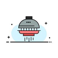 Space Shuttle Spacecraft Ufo  Business Flat Line Filled Icon Vector Banner Template