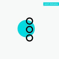 App Phone Ui turquoise highlight circle point Vector icon