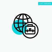 International Business turquoise highlight circle point Vector icon