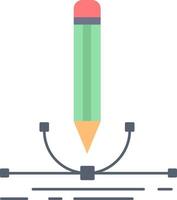 ilustración diseño pluma gráfico dibujar plano color icono vector