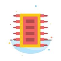 Tech Hardware Chip Computer Connect Abstract Flat Color Icon Template vector