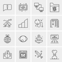 16 Universal Business Icons Vector Creative Icon Illustration to use in web and Mobile Related project