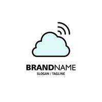 Cloud Rainbow Sky Spring Weather Business Logo Template Flat Color vector