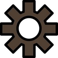 Setting Cog Gear  Flat Color Icon Vector icon banner Template