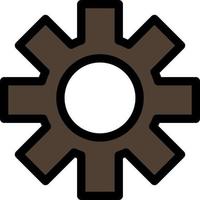 Setting Cog Gear  Flat Color Icon Vector icon banner Template